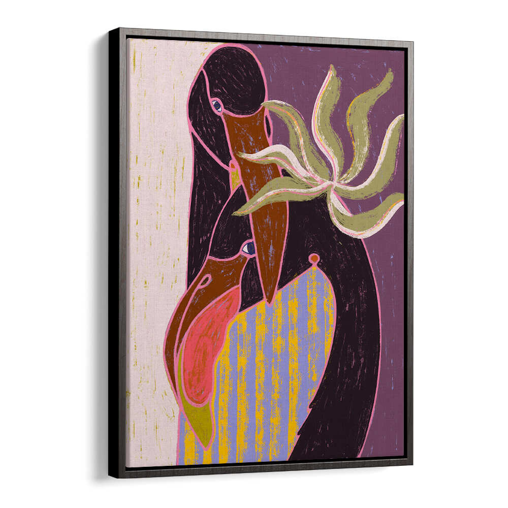 FLAMINGO HARP DUET , ANIMAL PAINTINGS