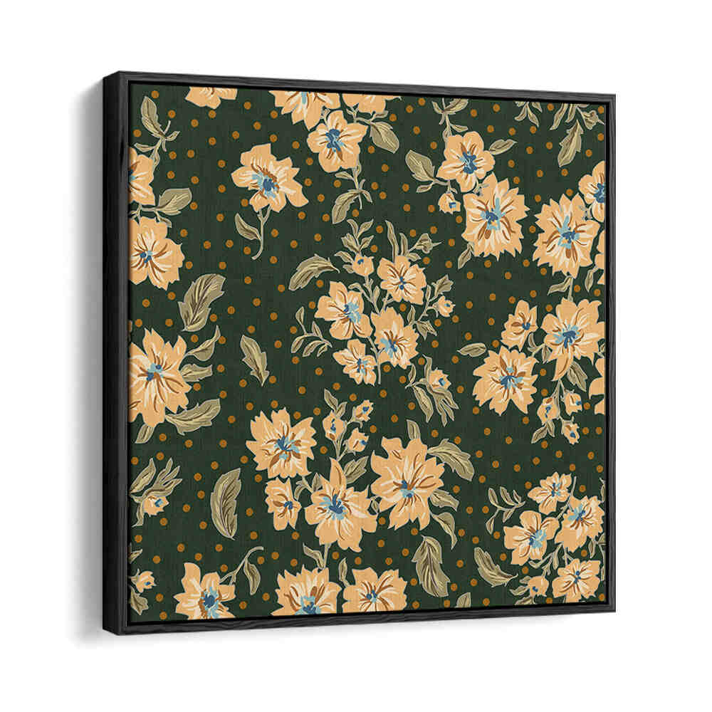 Floral Heritage VI, Pattern Art Prints showcase vibrant blooms on a dark background, perfect for enhancing any space.
