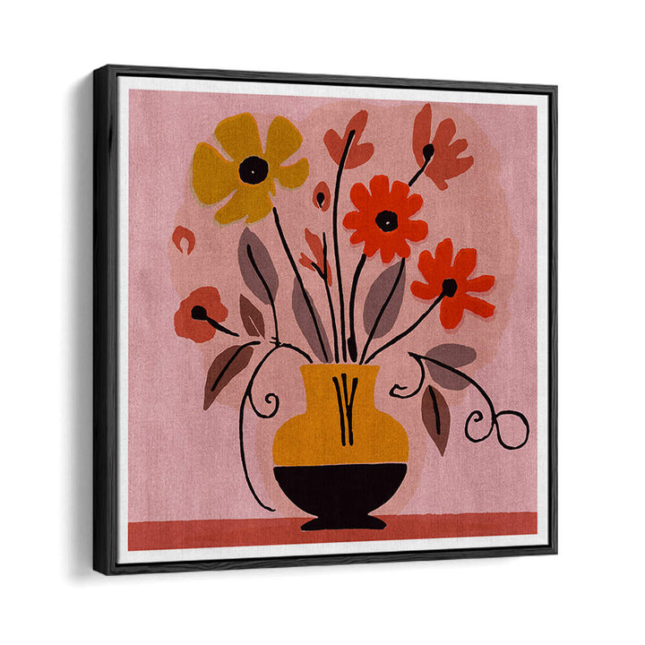 GOLDEN BOUQUET IN BLOOM , FLORAL FLOWER PAINTINGS