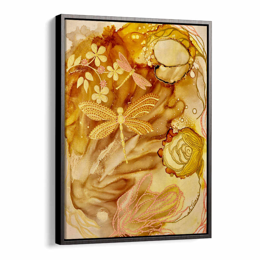 Vibrant GOLDEN DRAGONFLIES, KIDS ROOM PAINTINGS perfect for inspiring imagination in your child's room decor.