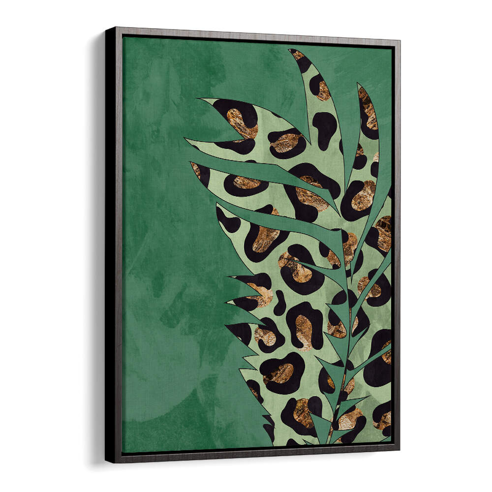 GREEN LEOPARD PRINT PALM LEAF , FASHION POSTERS
