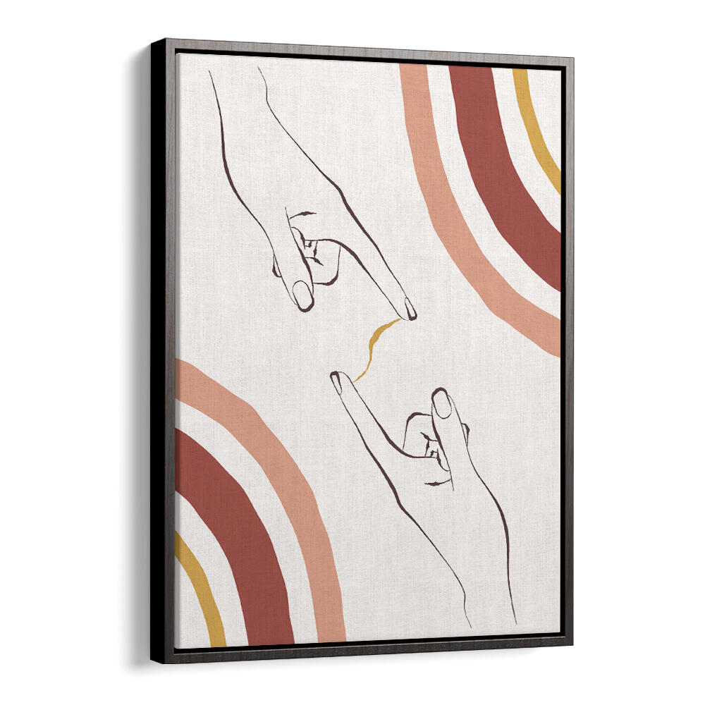 HANDS CONNECT , BOHO ART PAINTINGS