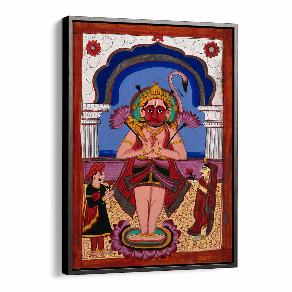 HANUMAN WITH TWO WORSHIPPERS
