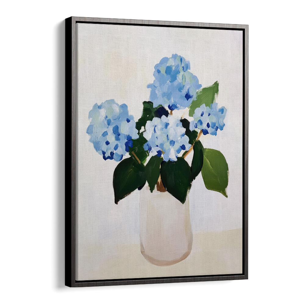 HYDRANGEAS IN VASE , FLORAL FLOWER PAINTINGS