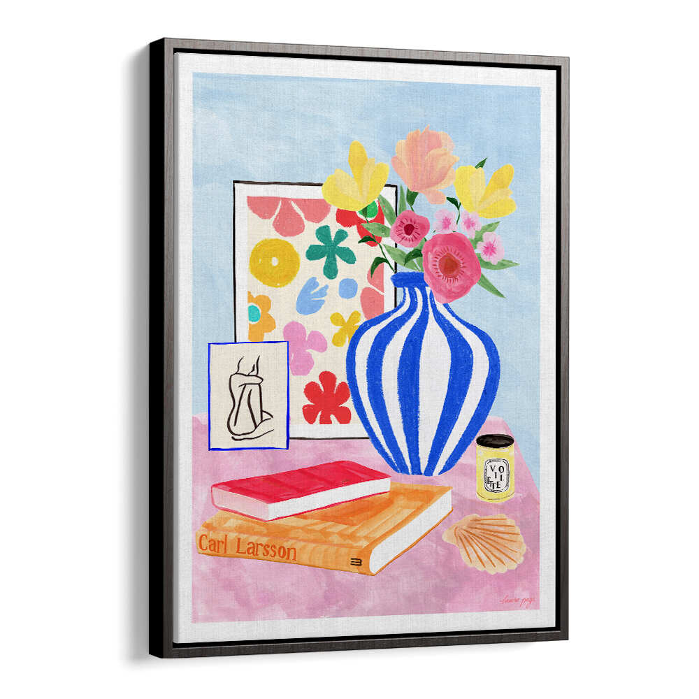 INTERIOR II , FLORAL FLOWER PAINTINGS