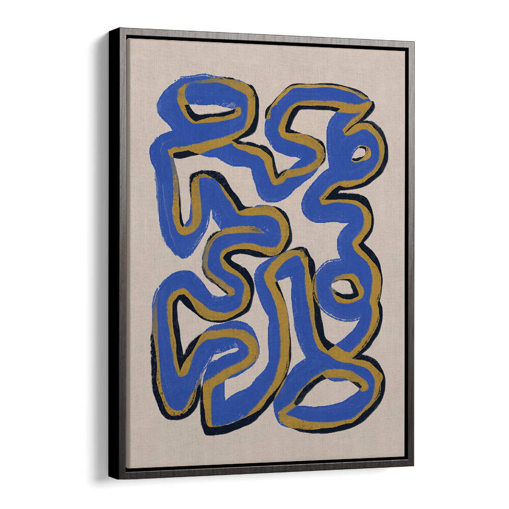 GINTERT WINED BLUE , LINE ART PAINTINGS