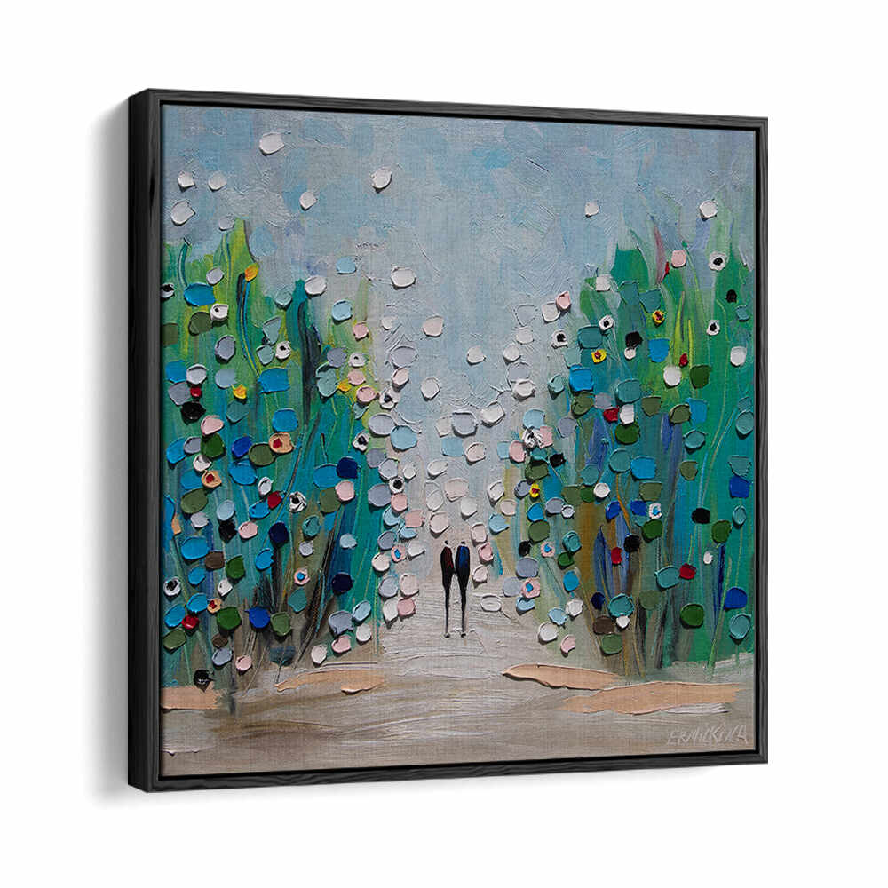 IN THE GARDEN , MODERN IMPRESSIONISM PAINTINGS