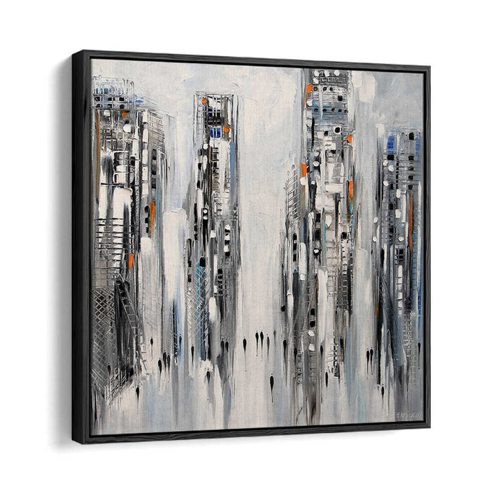 IN THE NEW CITY , MODERN IMPRESSIONISM PAINTINGS