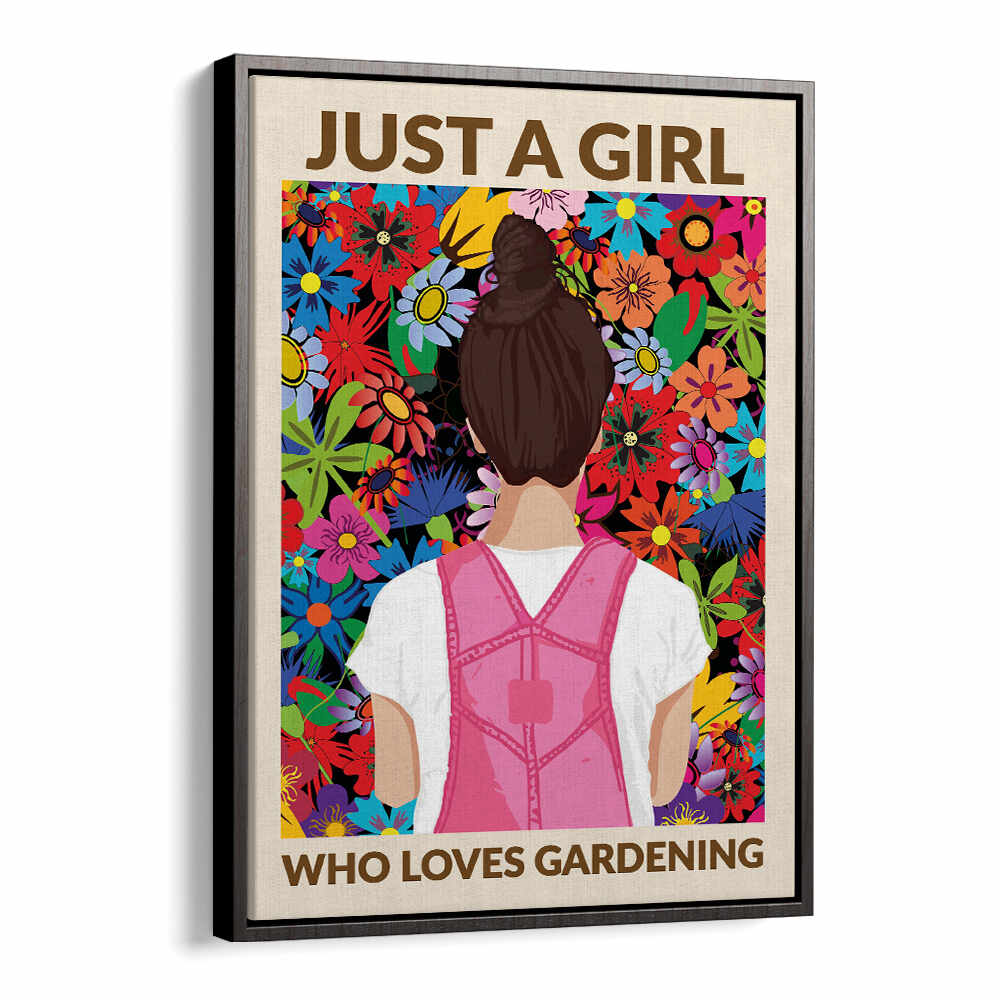 JUST A GIRL WHO LOVES GARDENING , QUOTES & TYPOGRAPHY POSTERS