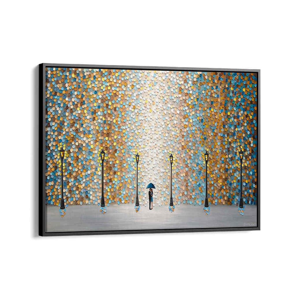 KISS UNDER THE GOLDEN RAIN , MODERN IMPRESSIONISM PAINTINGS