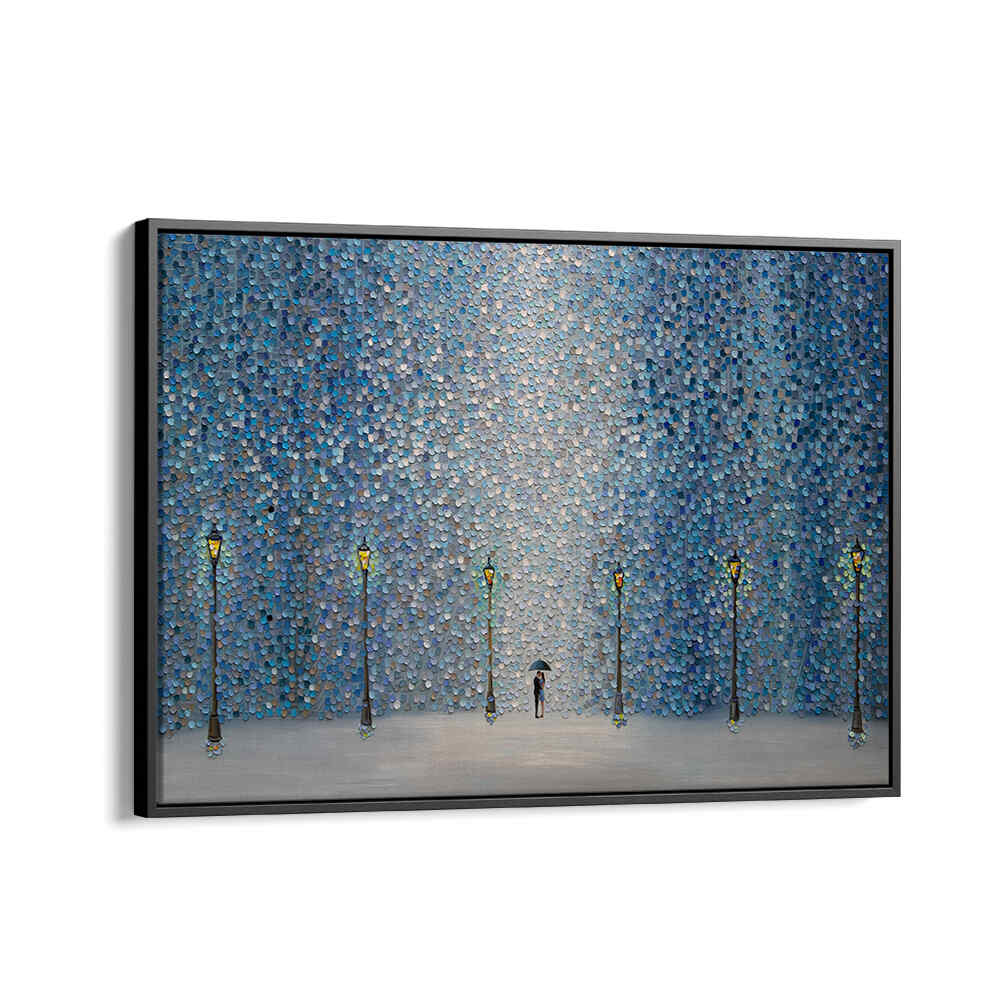 KISS UNDER THE RAIN , MODERN IMPRESSIONISM PAINTINGS