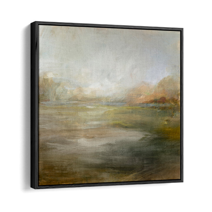 Serene Lake Side Landscape Paintings that enhance your space with tranquil nature beauty and lush greenery.