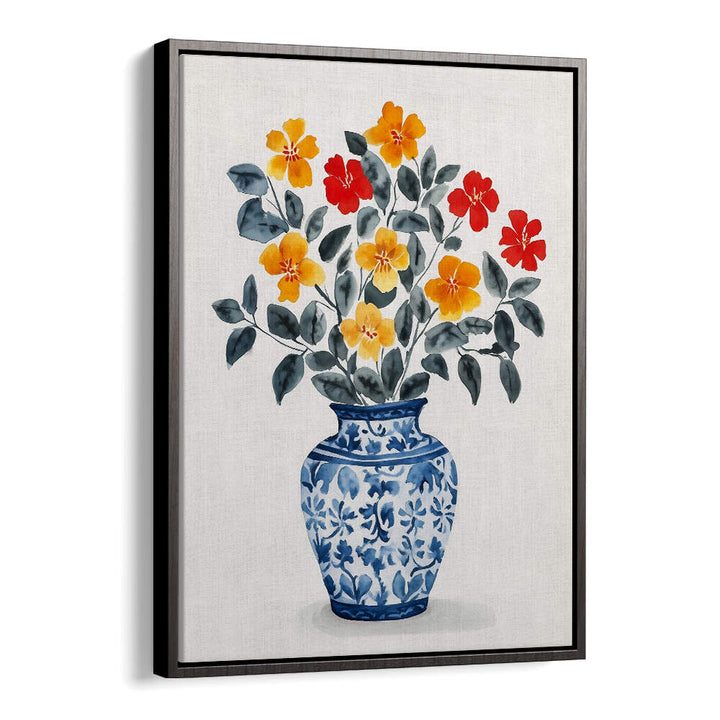 VIBRANT FLORAL VASE , FLORAL FLOWER PAINTINGS
