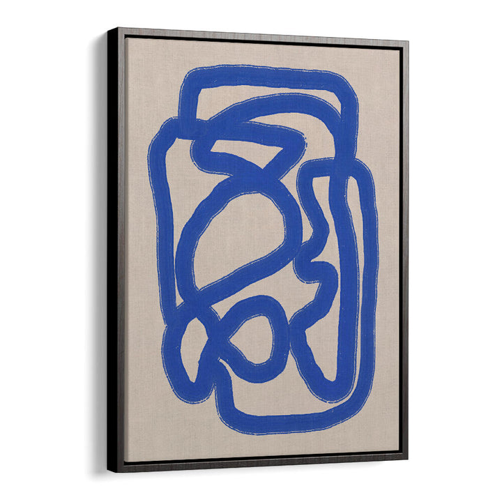 LINE ART IN COBALT BLUE IV , LINE ART PAINTINGS