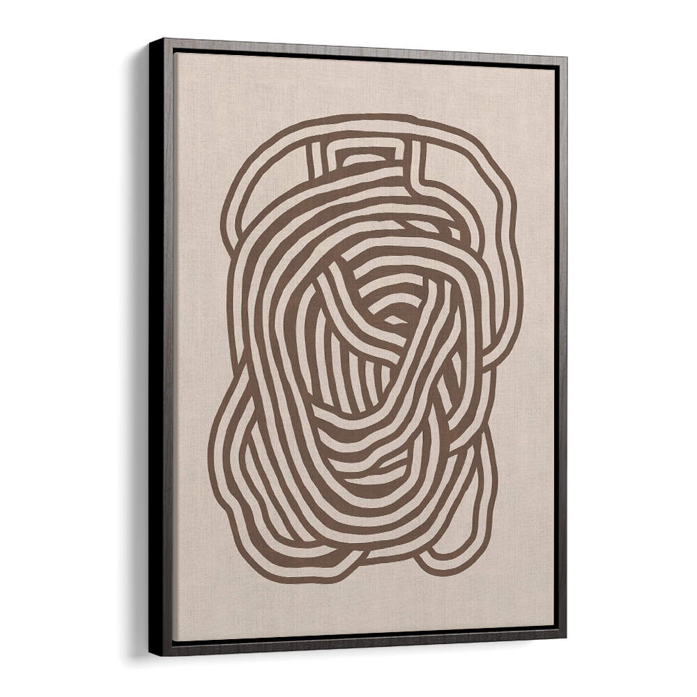 LINE ART ORGANIC SHAPE IN BEIGE , LINE ART PAINTINGS