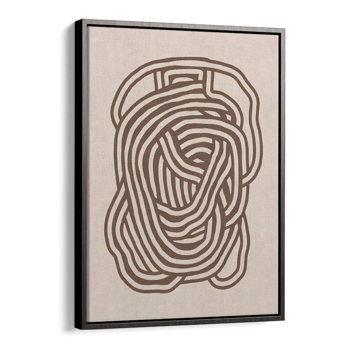 LINE ART ORGANIC SHAPE IN BEIGE , LINE ART PAINTINGS