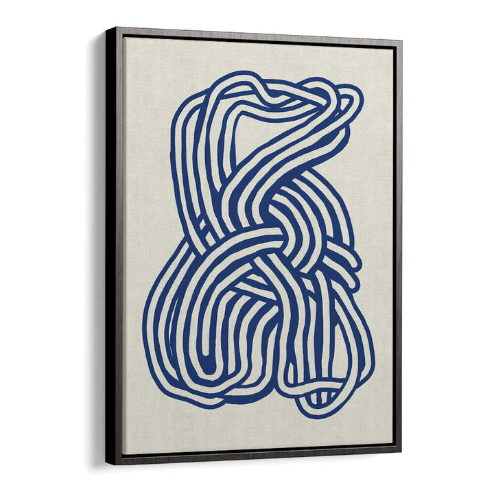 LINE ART ORGANIC SHAPE IN BLUE II  , LINE ART PAINTINGS