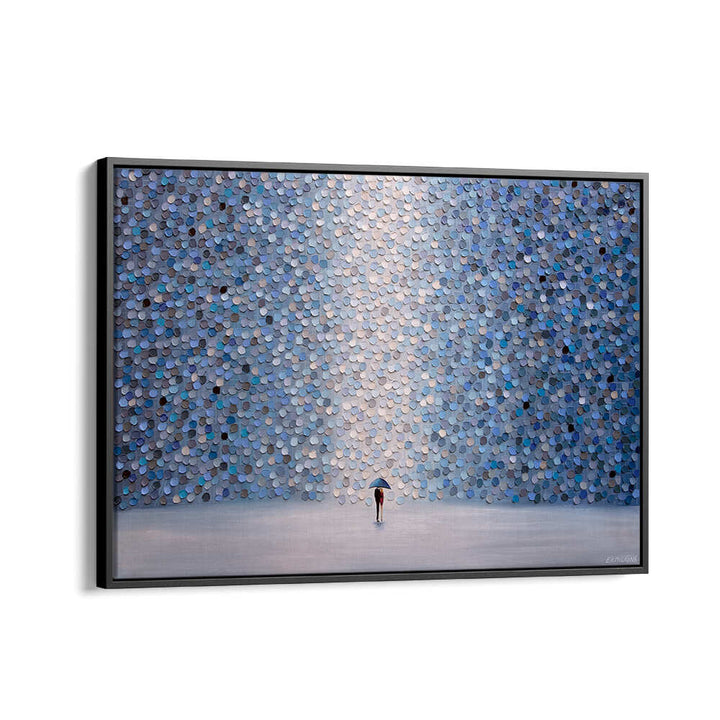 LOVE UNDER UMBRELLA , MODERN IMPRESSIONISM PAINTINGS