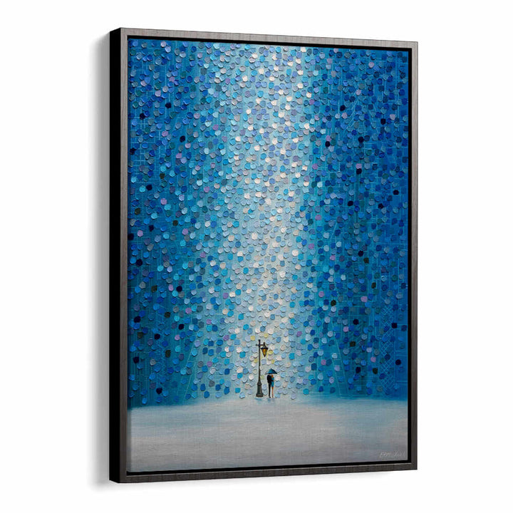 RAINY STREETLIGHT SONATA , MODERN IMPRESSIONISM PAINTINGS