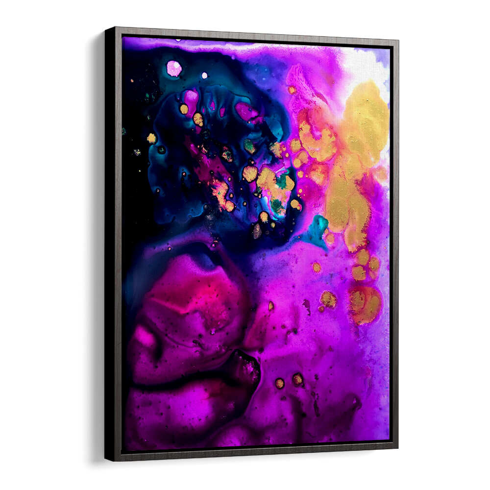 MAGENTA AND GOLD TOPOGRAPHY , ABSTRACT PAINTINGS