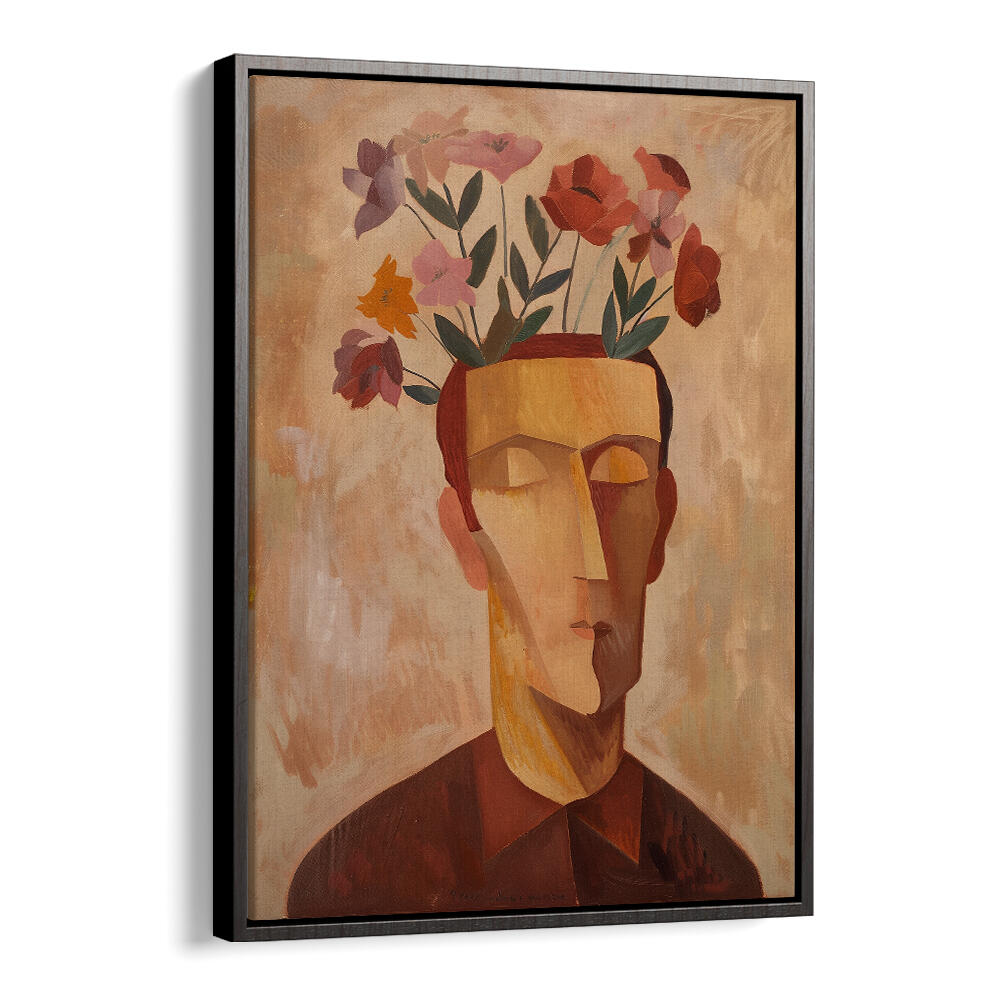 MAN WITH FLOWERS , PORTRAITS & FIGURATIVE ILLUSTRATIONS