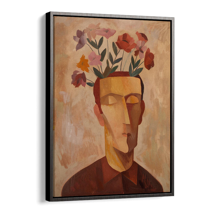 MAN WITH FLOWERS , PORTRAITS & FIGURATIVE ILLUSTRATIONS