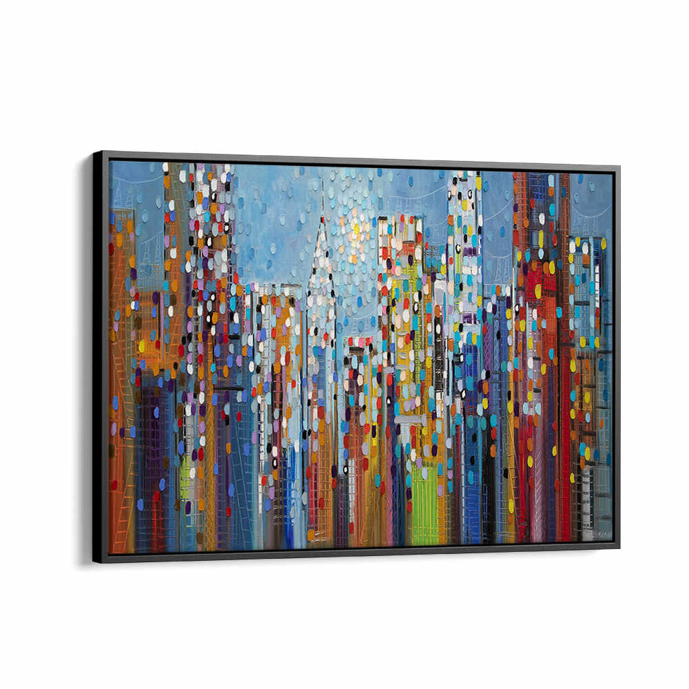 MANHATTAN SKYLINE , MODERN IMPRESSIONISM PAINTINGS