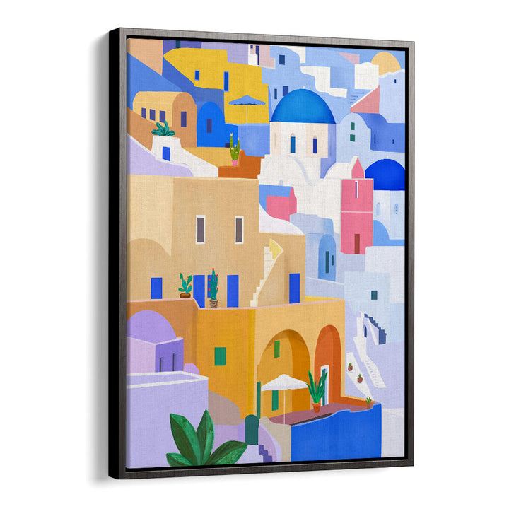MEDITERRANEAN TOWNSCAPE , TRAVEL POSTERS