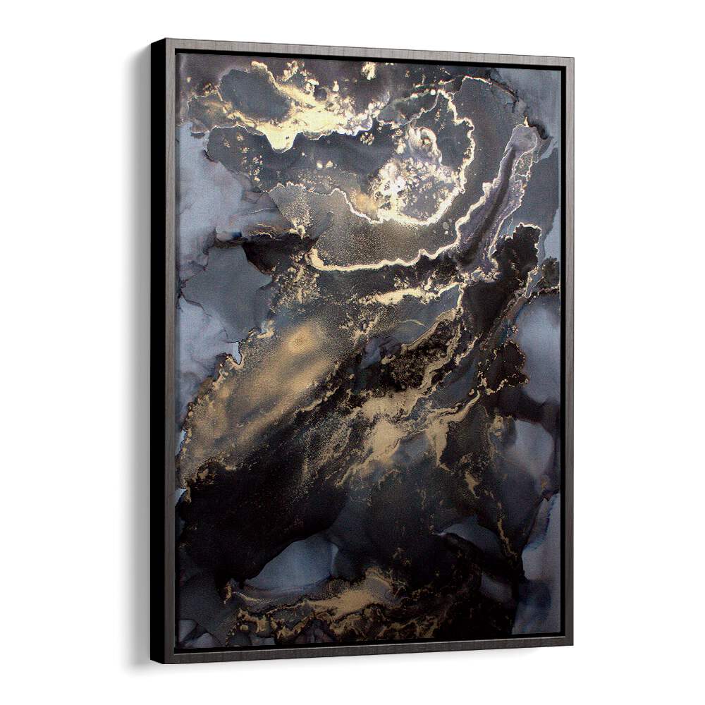 Stunning METALLIC FIRESTORM, ABSTRACT PAINTINGS featuring dark hues and gold accents, perfect for elevating your decor.