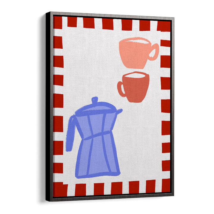 MINIMALIST BLUE COFFEE POT , KITCHEN POSTERS