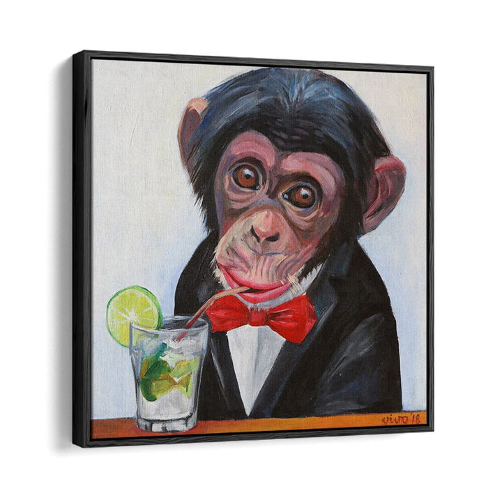 Stylish MONKEY IN A TUXEDO comic poster, adding humor and flair to your space with vibrant abstract art.