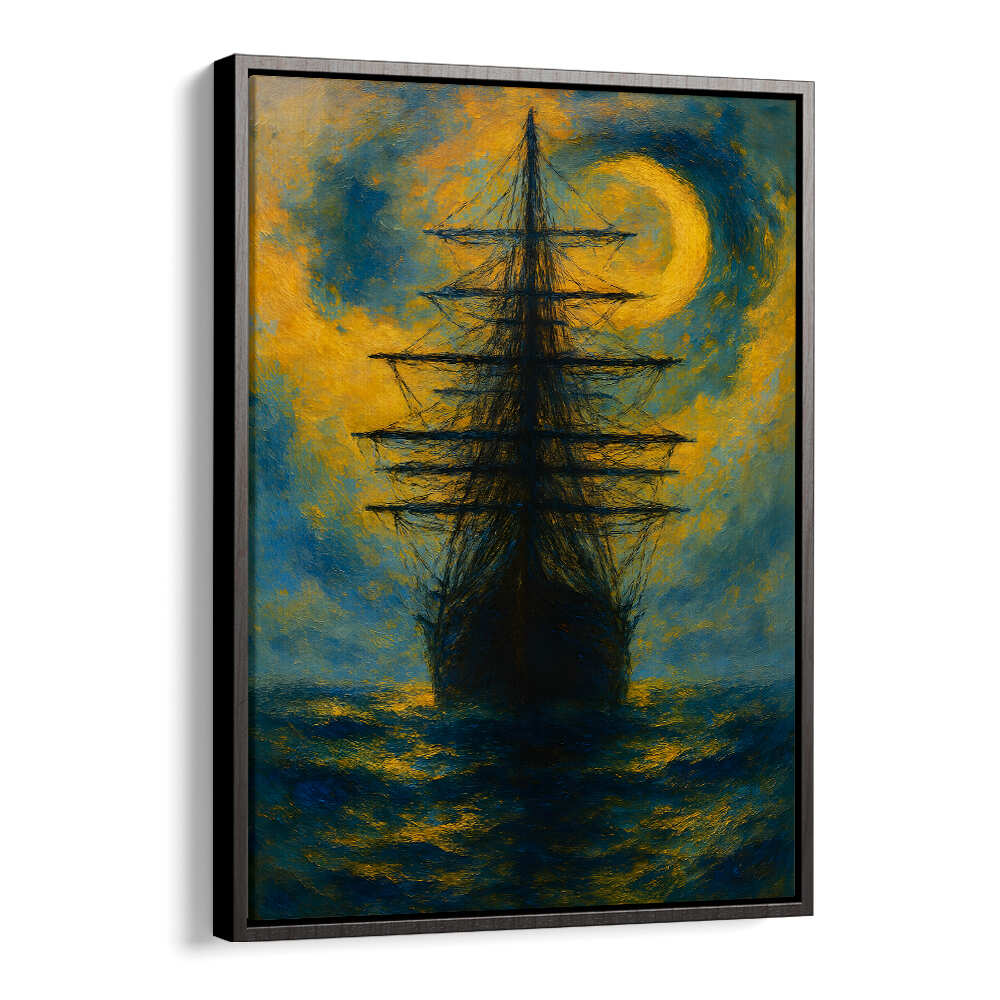 MOONLIT MAST , EXPRESSIONISM PAINTINGS