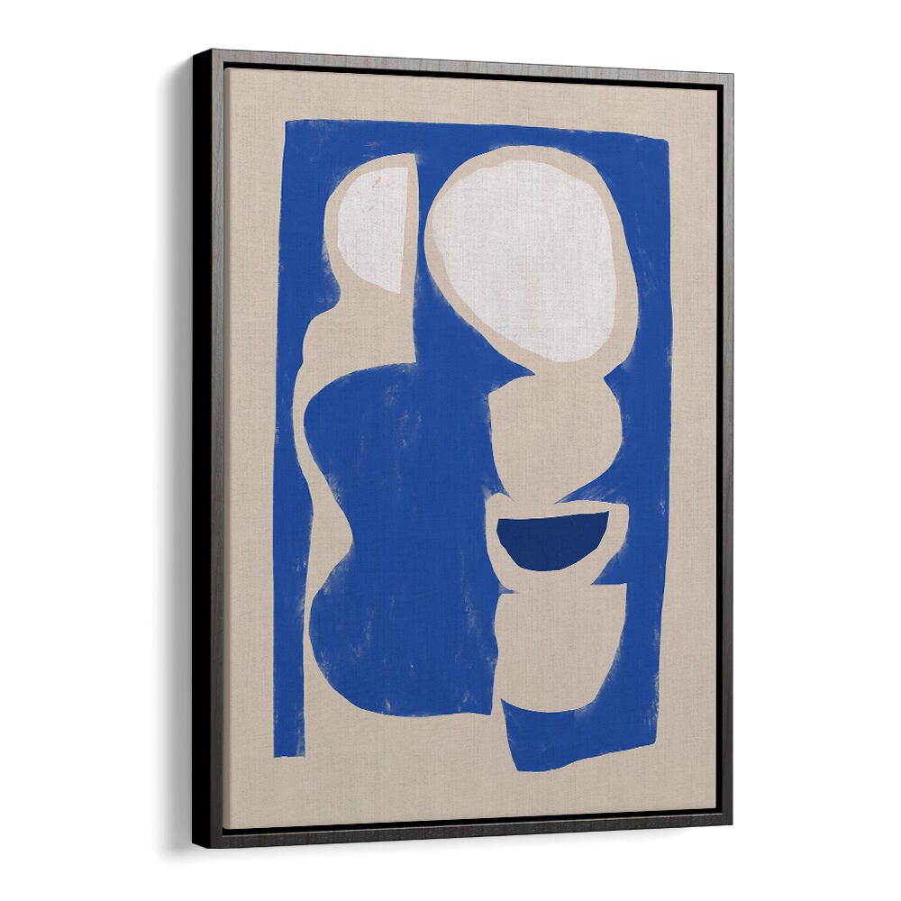 ORGANIC SHAPE CUT OUT IN BLUE , ABSTRACT PAINTINGS