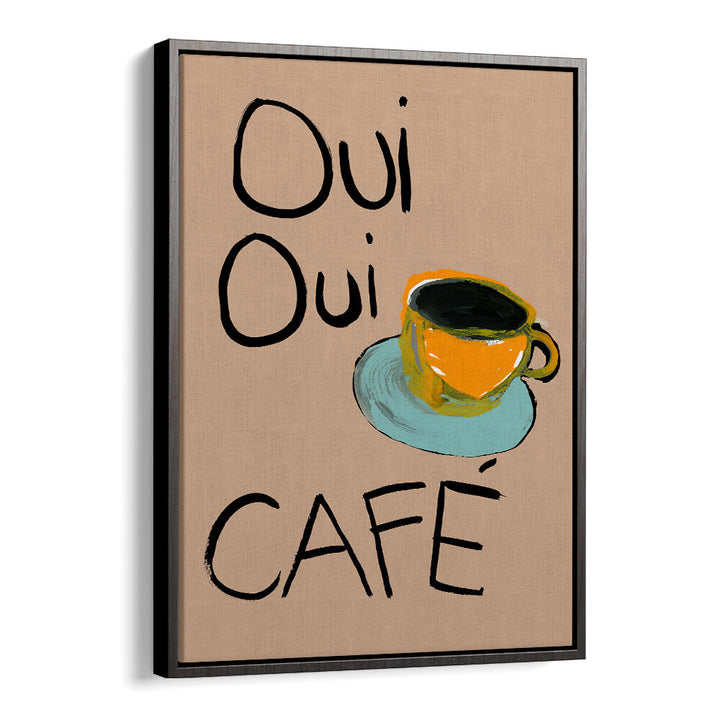 Bright artwork featuring a coffee cup, perfect for enhancing your space with OUI OUI CAFÉ, BAR charm.