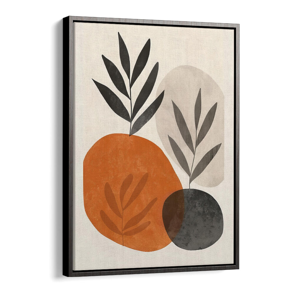 PAINTED SHAPES AND PLANTS III , BOHO ART PAINTINGS