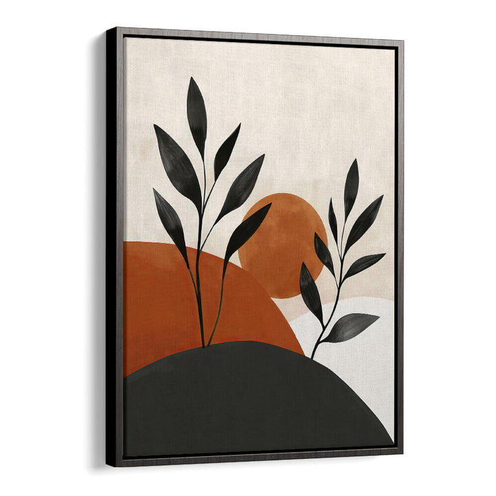 PAINTED SHAPES AND PLANTS I , BOHO ART PAINTINGS