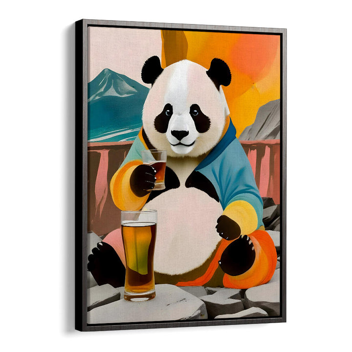 PANDA BEER BUZZ , ANIMAL PAINTINGS