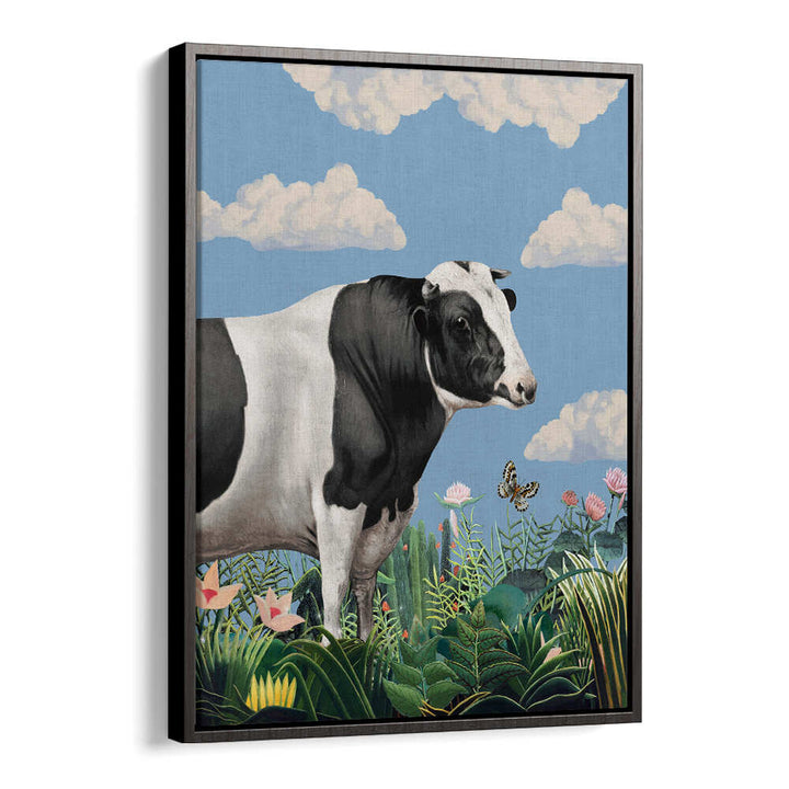 PORTRAITS OF HAPPY COWS , ANIMAL PAINTINGS