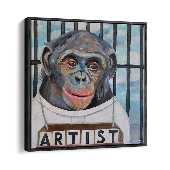 Artistic primate portrait showcasing the charm of PRIMATE PORTRAITURE, COMIC POSTERS for vibrant wall decor.