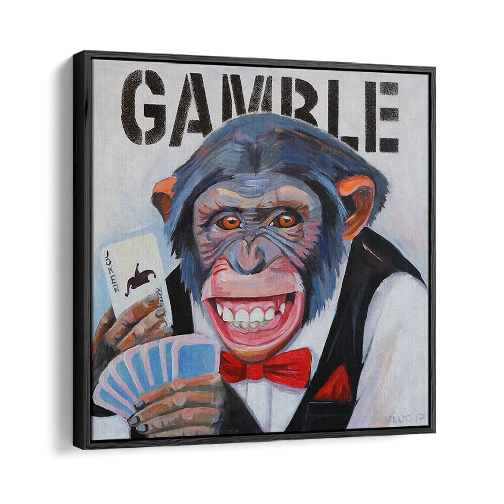 Vibrant PRIMATE'S POKER FACE, COMIC POSTERS showcase a playful monkey in a tuxedo, perfect for comic art lovers.