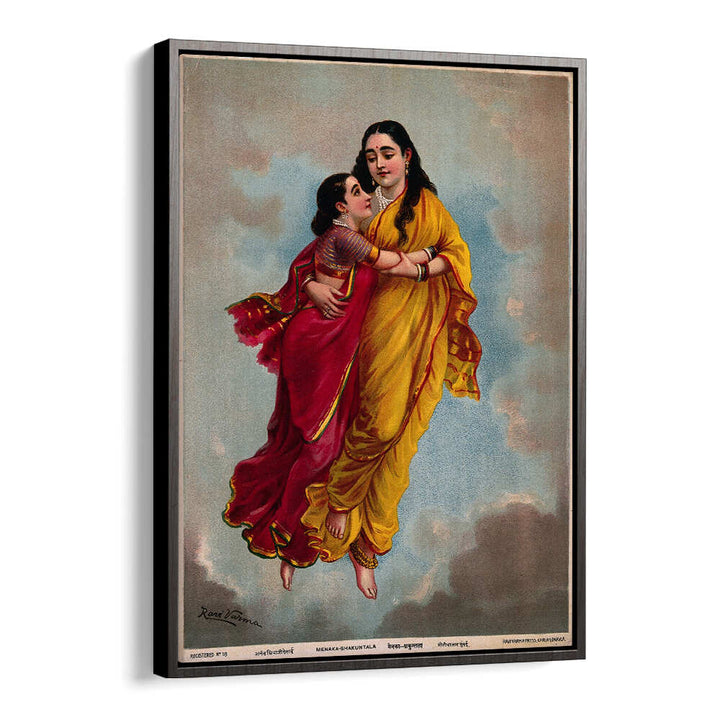 SAKUNTALA AND HER MOTHER FLY TOWARDS HEAVEN
