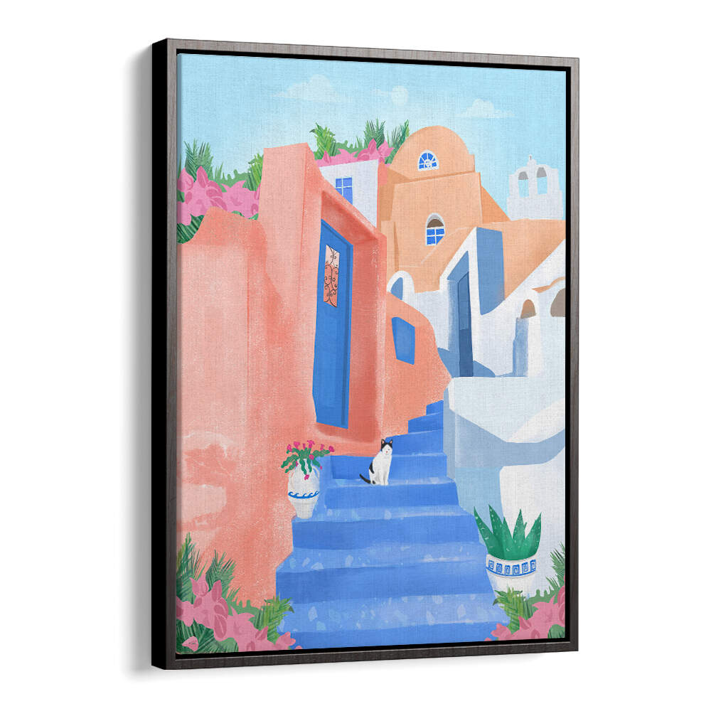 SANTORINI STREET , TRAVEL POSTERS