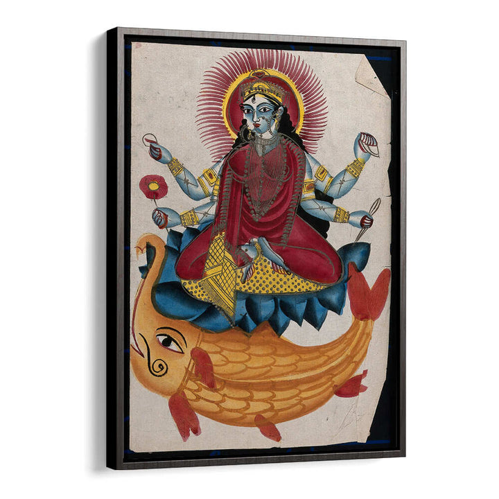 SARASWATI SITTING ON A LOTUS