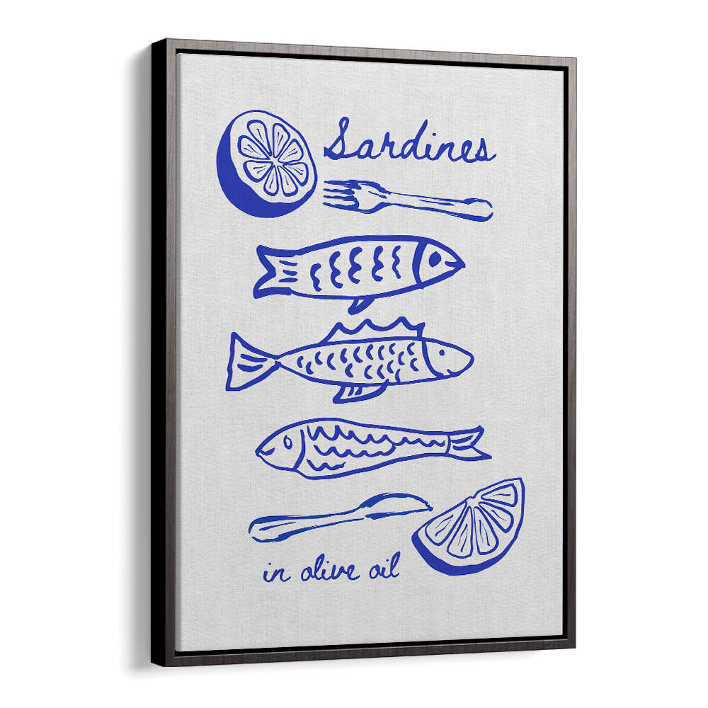 SARDINES IN OLIVE OIL BLUE , BAR & CAFE ART