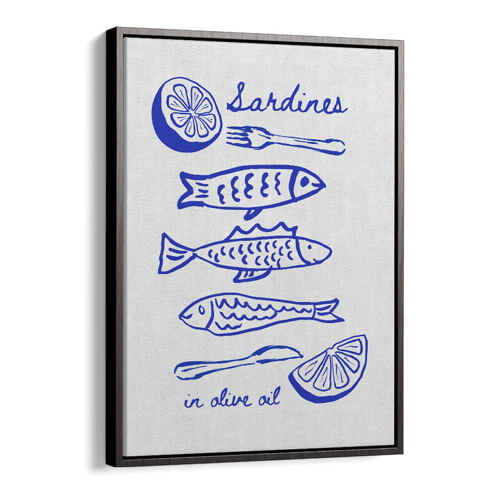 SARDINES IN OLIVE OIL BLUE , BAR & CAFE ART