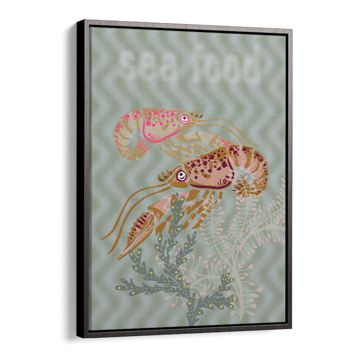 Vibrant SEA FOOD V, BEACH PAINTINGS featuring colorful sea creatures, perfect for enhancing coastal home decor.