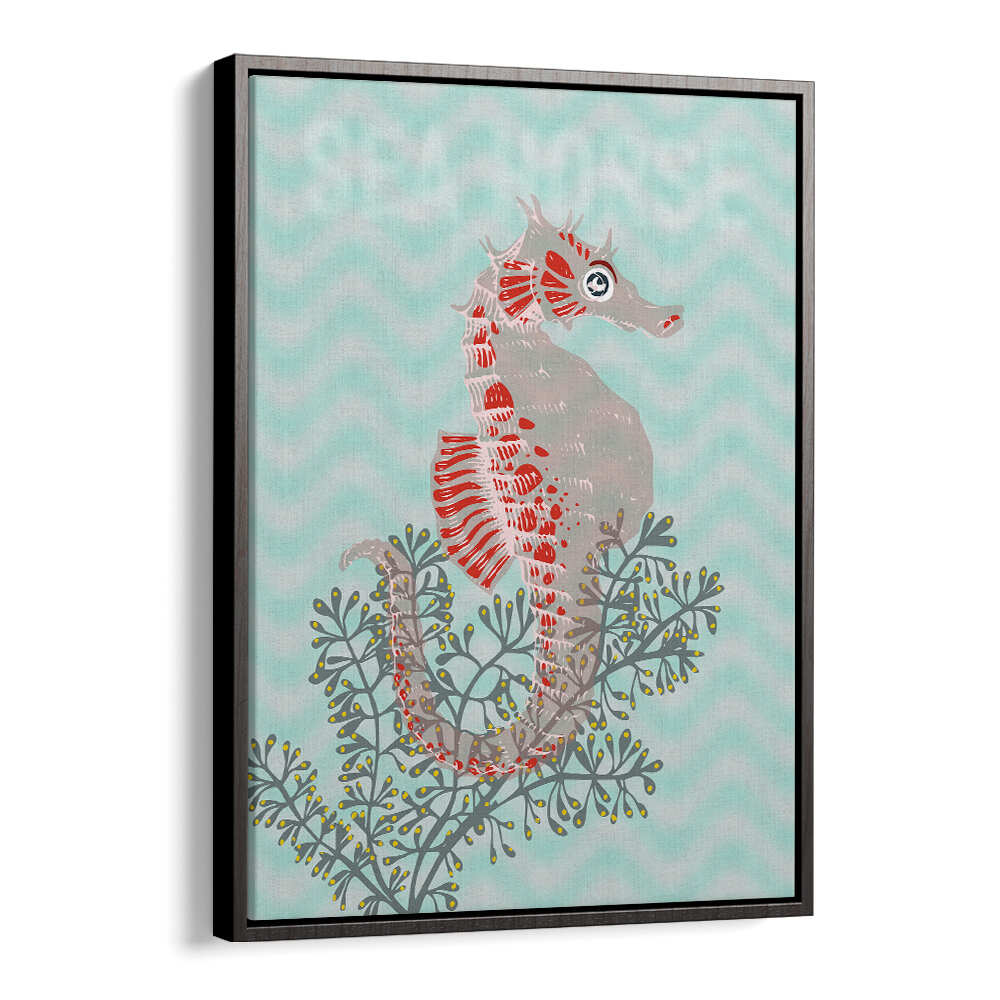 Vibrant SEA LIFE LOBSTER I, BEACH PAINTINGS showcasing a lobster against soft waves, perfect for coastal decor.