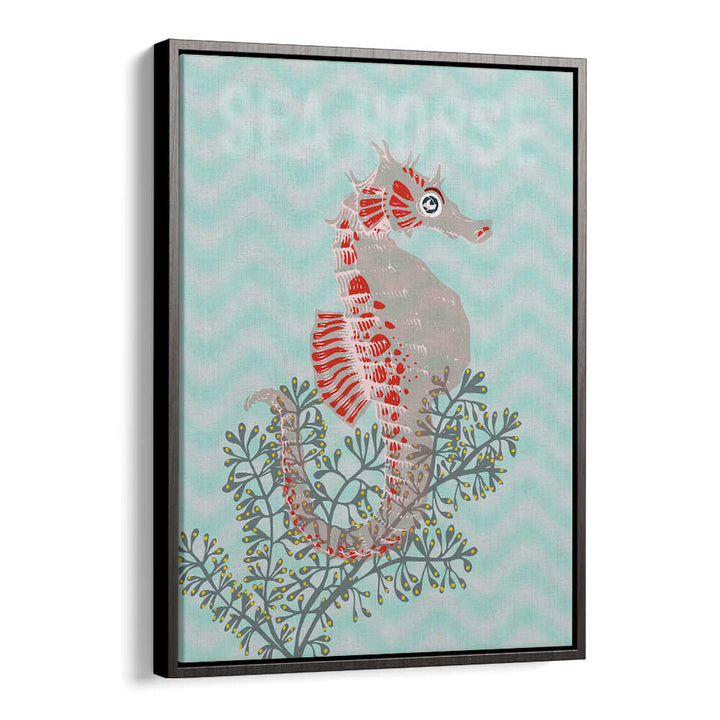Vibrant SEA LIFE LOBSTER I, BEACH PAINTINGS showcasing a lobster against soft waves, perfect for coastal decor.