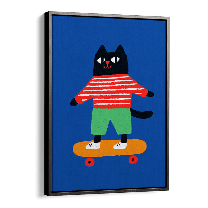SKATING CAT , KIDS ROOM PAINTINGS