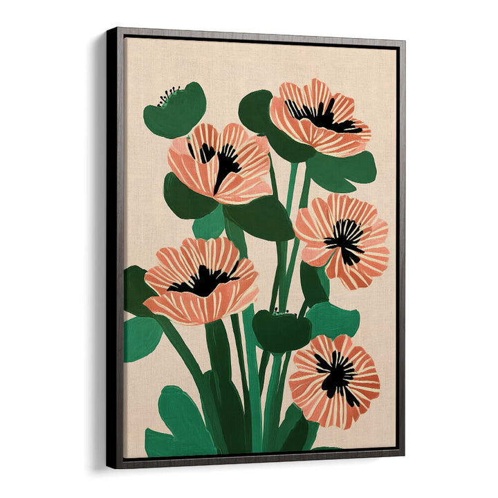 MODERN WILD POPPIES , FLORAL FLOWER PAINTINGS